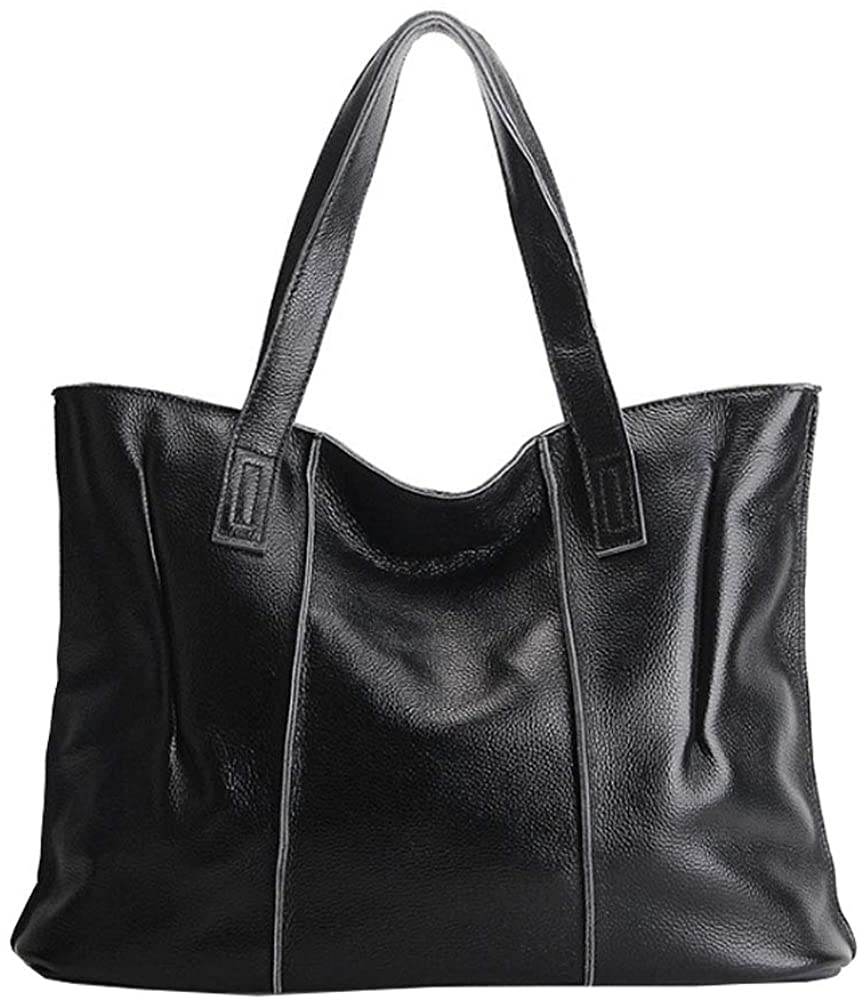 Price:$59.99    Jonon Women Genuine Leather Handbag Shoulder Purse Satchel Tote Crossbody Bag (Black)  Clothing