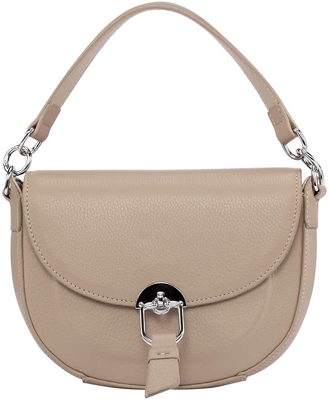 Price:$55.99    ELBORN PYO Women Leather Shoulder Saddle Bags Purse Top Handle Satchel Crossbody Bag(Grey)  Clothing