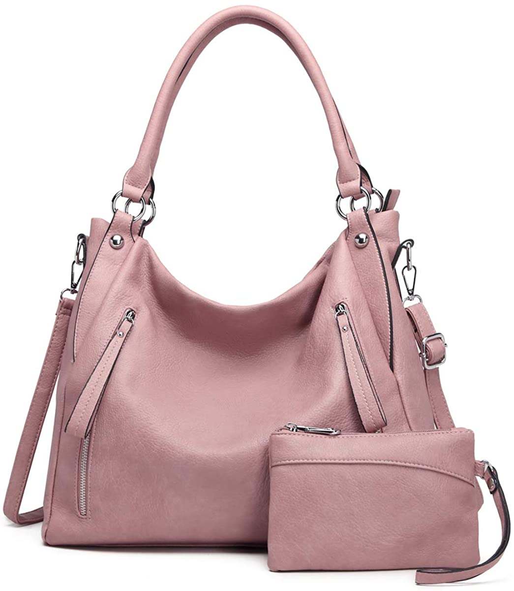 Price:$39.99    Women Handbags Shoulder Bags PU Leather Satchel Tote Bag Mutipocket Purse (K.EYRE#KL7219#U8388#213-PINK)  Clothing