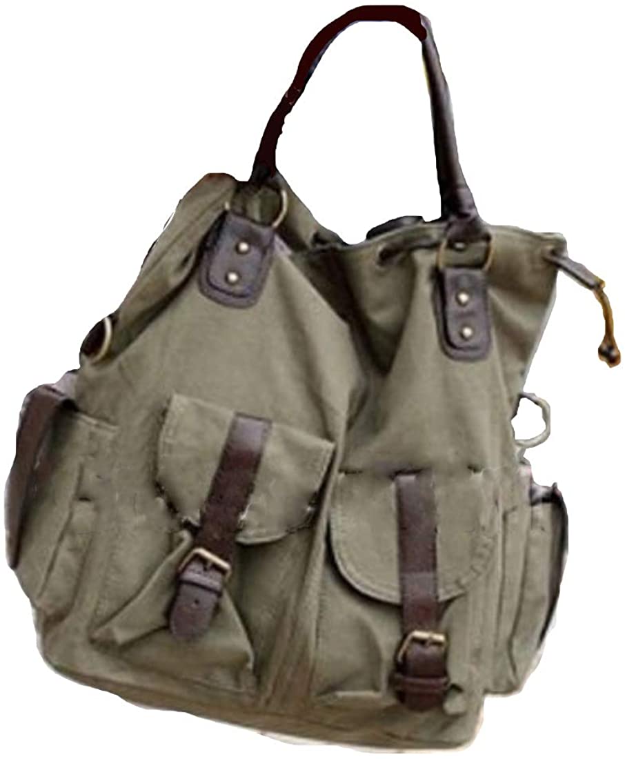 Price:$40.00    hainan Women's Lady Large Canvas Messenger Handbag Shoulder Bag Satchel Hobo Tote bags Army green one size  Clothing