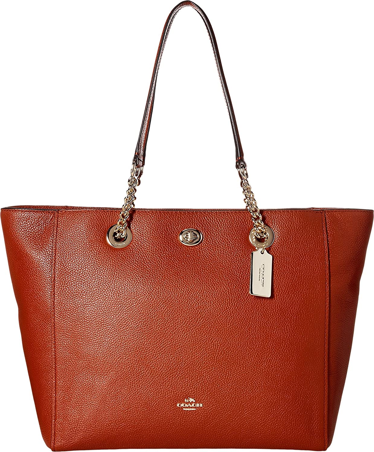 Price:$203.00    Coach 1941 Pebbled Leather Chain Tote Purse - #56830  Clothing