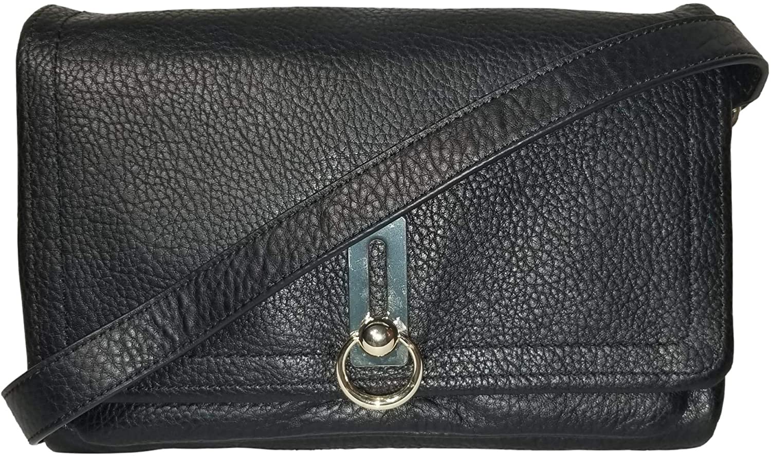 Price:$120.00 Vince Camuto Women's Sanna Leather Shoulder Bag Black  Handbags   
