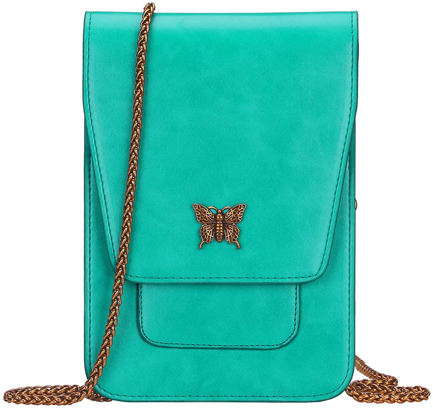 Price:$13.99 Zoppen Crossbody Bags for Women Small Travel Purse Shoulder Bag Crossbody Purse Cell Phone Wallet with Chain Strap, Mint Green  Handbags   