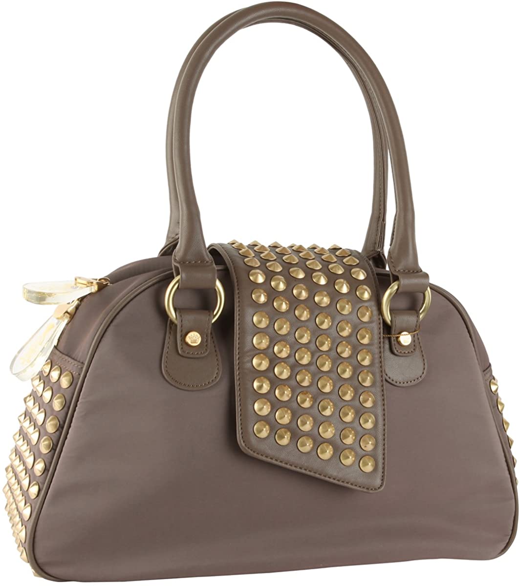 Price:$34.99 Christian Audigier Gwen Bowler Handbag - Taupe  Handbags   