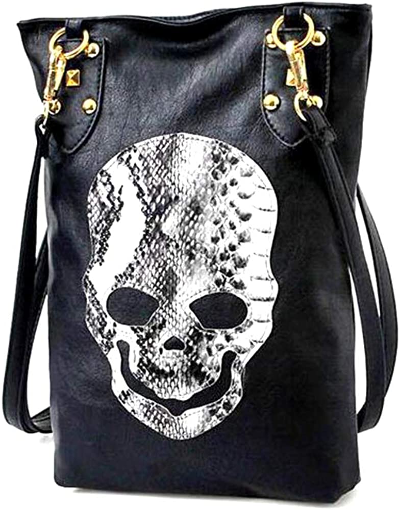 Price:$13.99    Cooba Crossbody Satchel Bag Small and Tote Shoulder Handbags Multi Pocket Women HandBag With Skull Print  Clothing