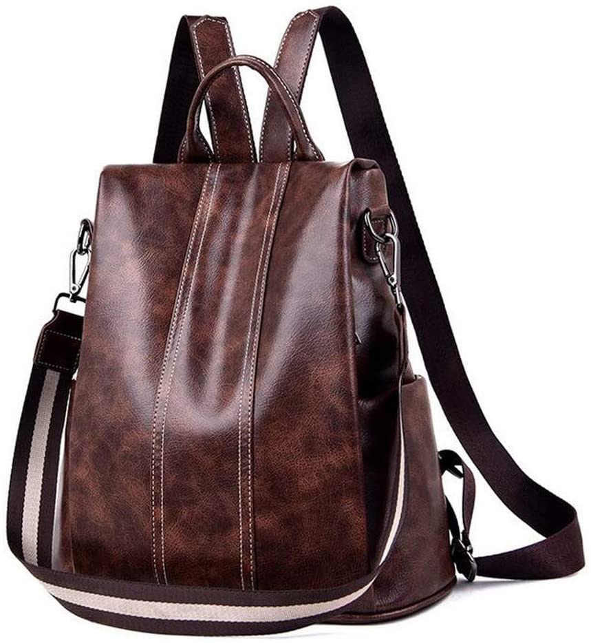 Price:$12.98    Womens Backpack PU Leather Back Pack for Ladies Handbag Fashion Crossbody Rucksack Bag Travel Shoulder Bags Casual Daypack (-Brown)  Clothing
