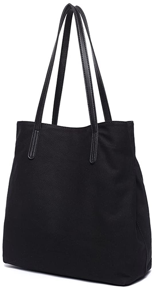 Price:$21.99    YOQueen Women Handbags Shoulder Tote Nylon Top-handle Fashion Shop Bags (Black)  Clothing
