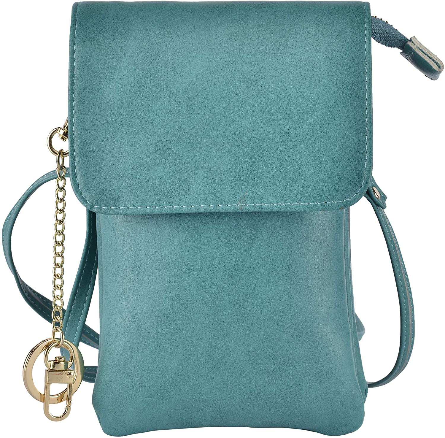 Price:$15.99 Hopsooken Womens RIFD Small Crossbody Cellphone Purse Wallet Roomy Shoulder Bags(Teal)  Handbags   