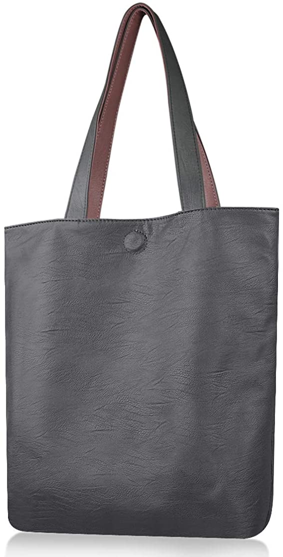 Price:$12.99    Ladies Casual Soft Leather Handbag Large-capacity Work Tote Bag Simple Fashion Shoulder Bag Can Be Used On Both Sides  Clothing