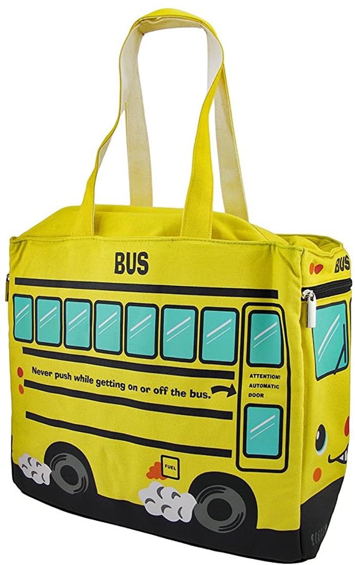 Price:$41.79    Yellow School Bus Insulated Canvas Tote Bag  Clothing