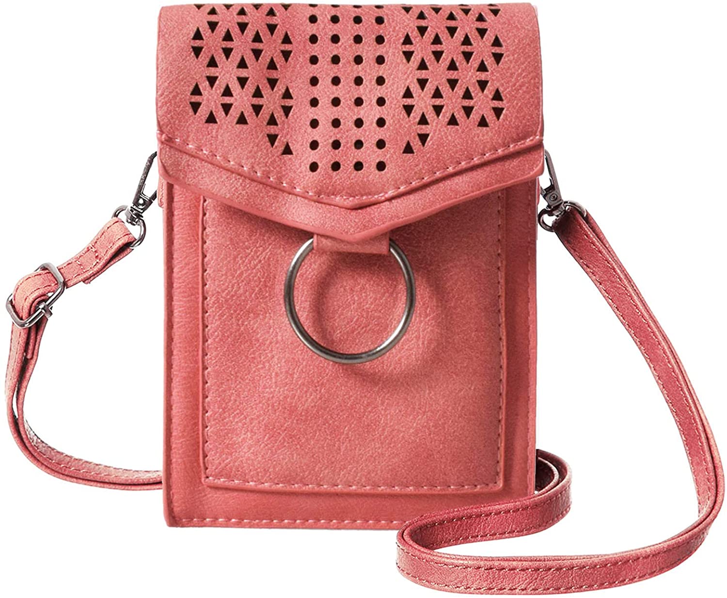 Price:$8.99 LassZone Mini Crossbody Cell Phone Purse Wallet Phone Pouch Shoulder Bag with Card Slot Pocket  Handbags   