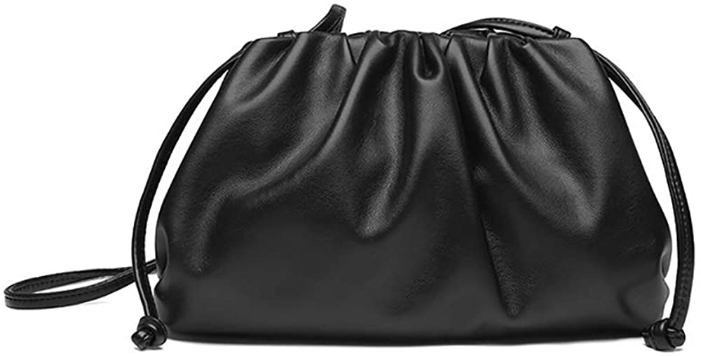 Price:$29.99 Women Leather Pouch Bag Dumplings Crossbody Bag Cloud Handbag Fashion Shoulder Bag Tide Messenger Bag Clutch Bag  Handbags   