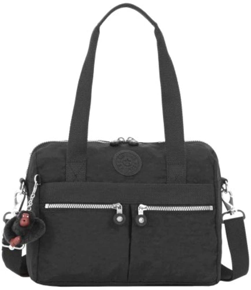 Price:$90.00 Kipling Klara Satchels Shoulder Crossbody Bag (Black)  Handbags   