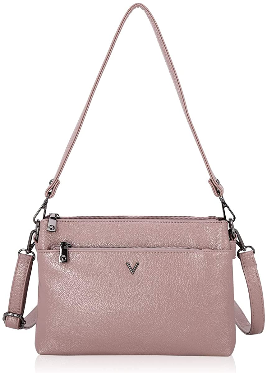 Price:$45.99 Angel Barcelo Crossover Purse and Handbags Crossbody Bags for Women, Ultra Soft Leather Shoulder Purses for Girl Pink  Handbags   