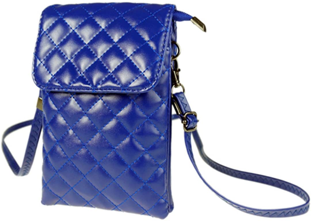 Price:$13.99 YaJaMa Small Shoulder Crossbody Bag Purse Leather Cellphone Pouch for Travel Daily Use (Blue)  Handbags   