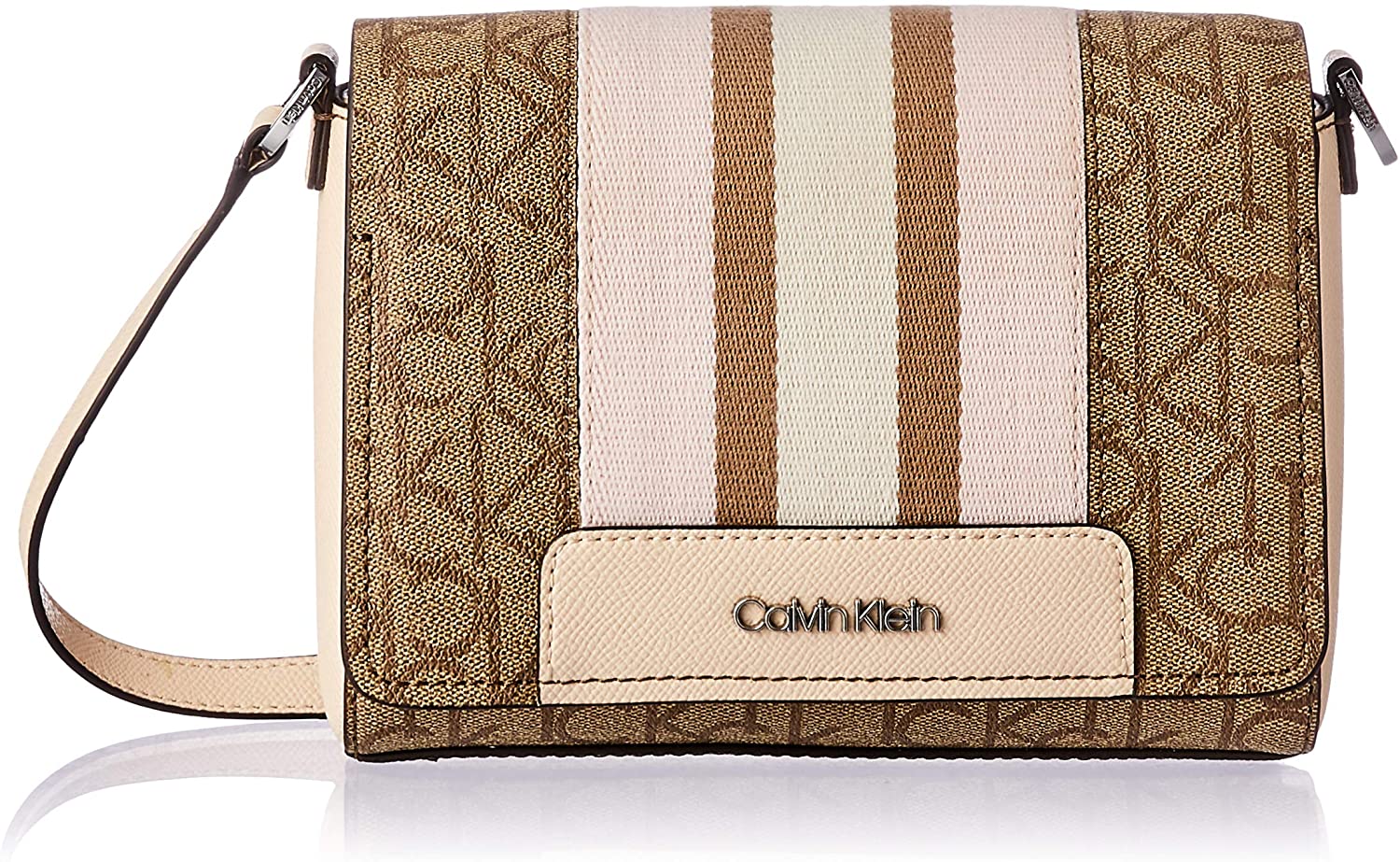 Price:$96.99    Calvin Klein Clara Signature Monogram Key Item Demi Shoulder Bag, sand  Clothing