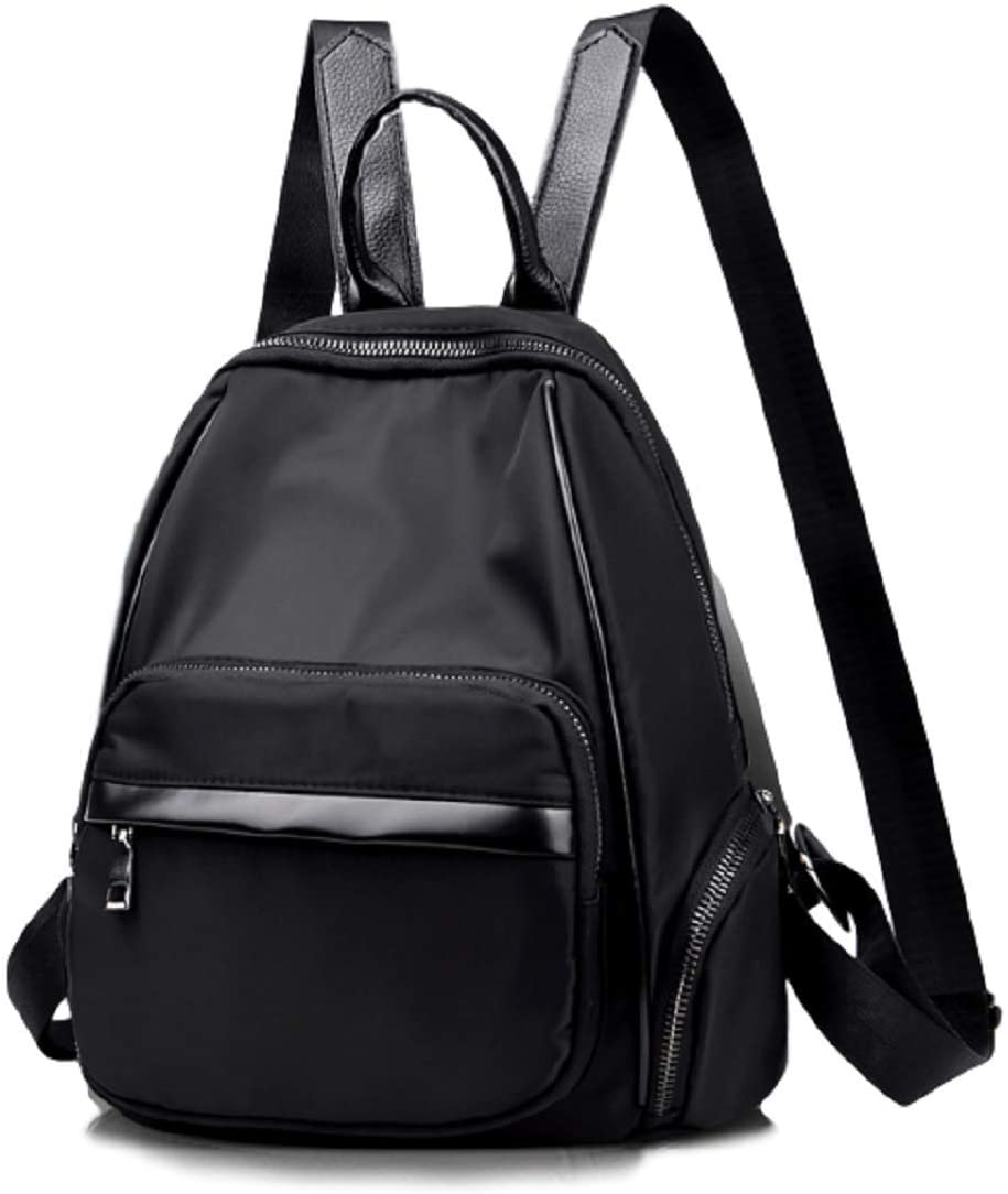 Price:$25.99   | Women's Black Backpack Nylon Casual Rucksack Lightweight Shoulder Bag (Allblack) | Casual Daypacks
