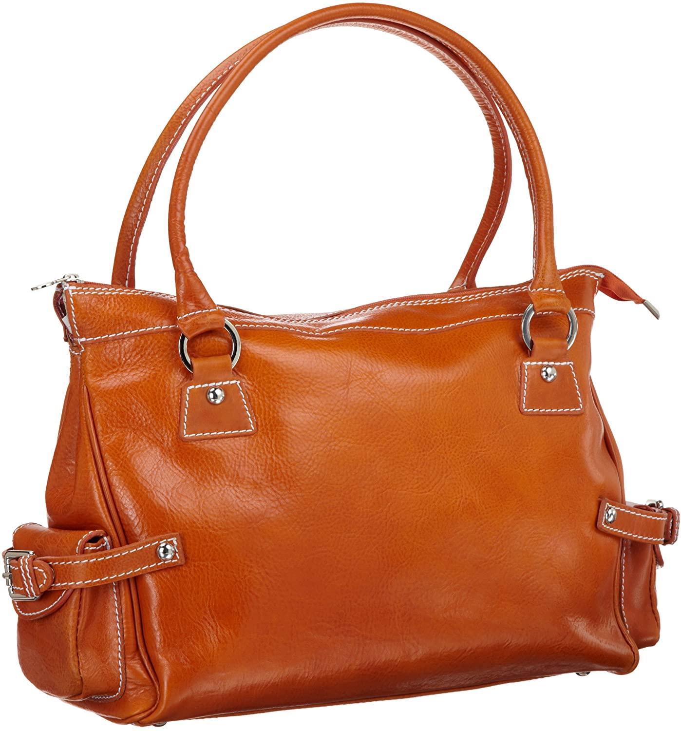 Price:$178.95    Floto Monticello Handbag, Orange, One Size  Floto  Clothing