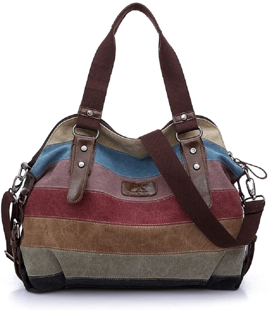 Price:$21.89    Women's Multicolor Canvas Shoulder Messenger Bag (Color1)  Clothing