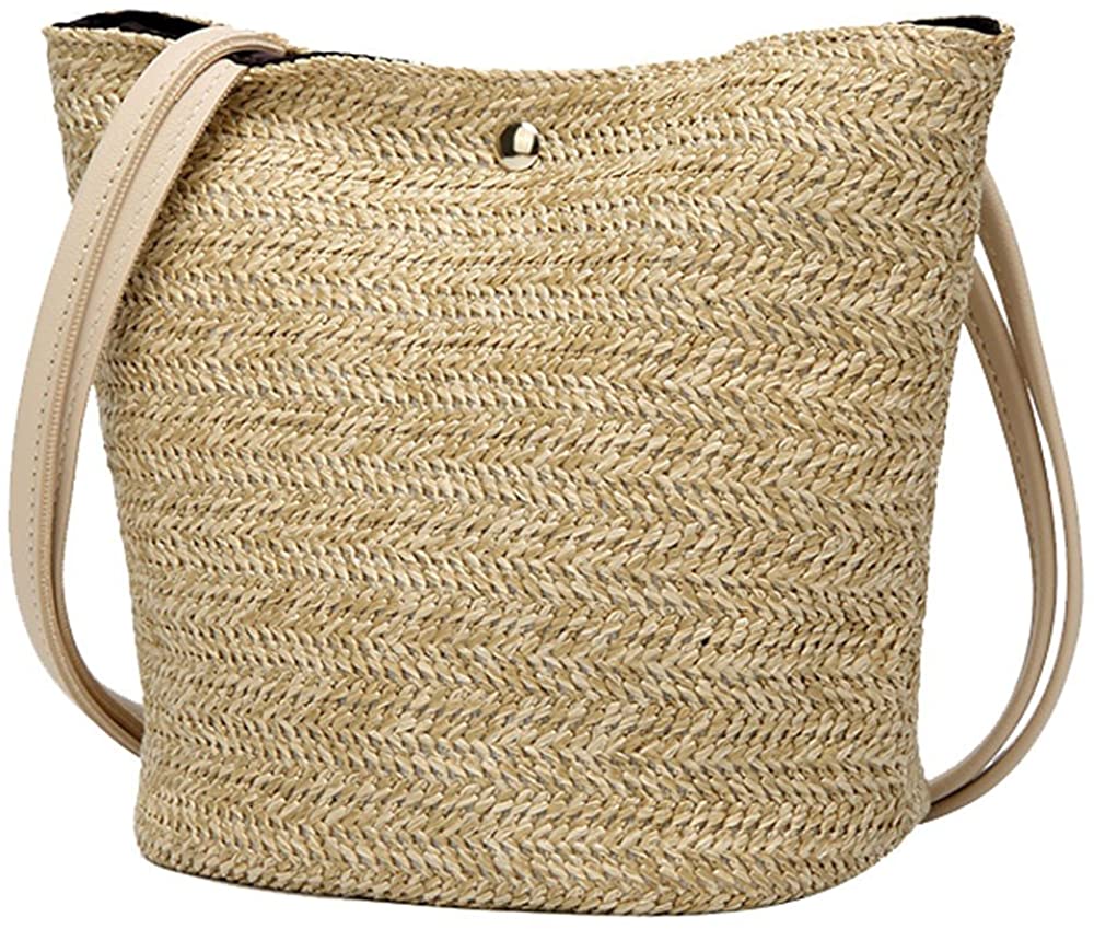 Price:$15.99 XIN BARLEY Simple Temperament Ladies Shoulder Bag Handbag Shopping Tote Bag Beige  Handbags   