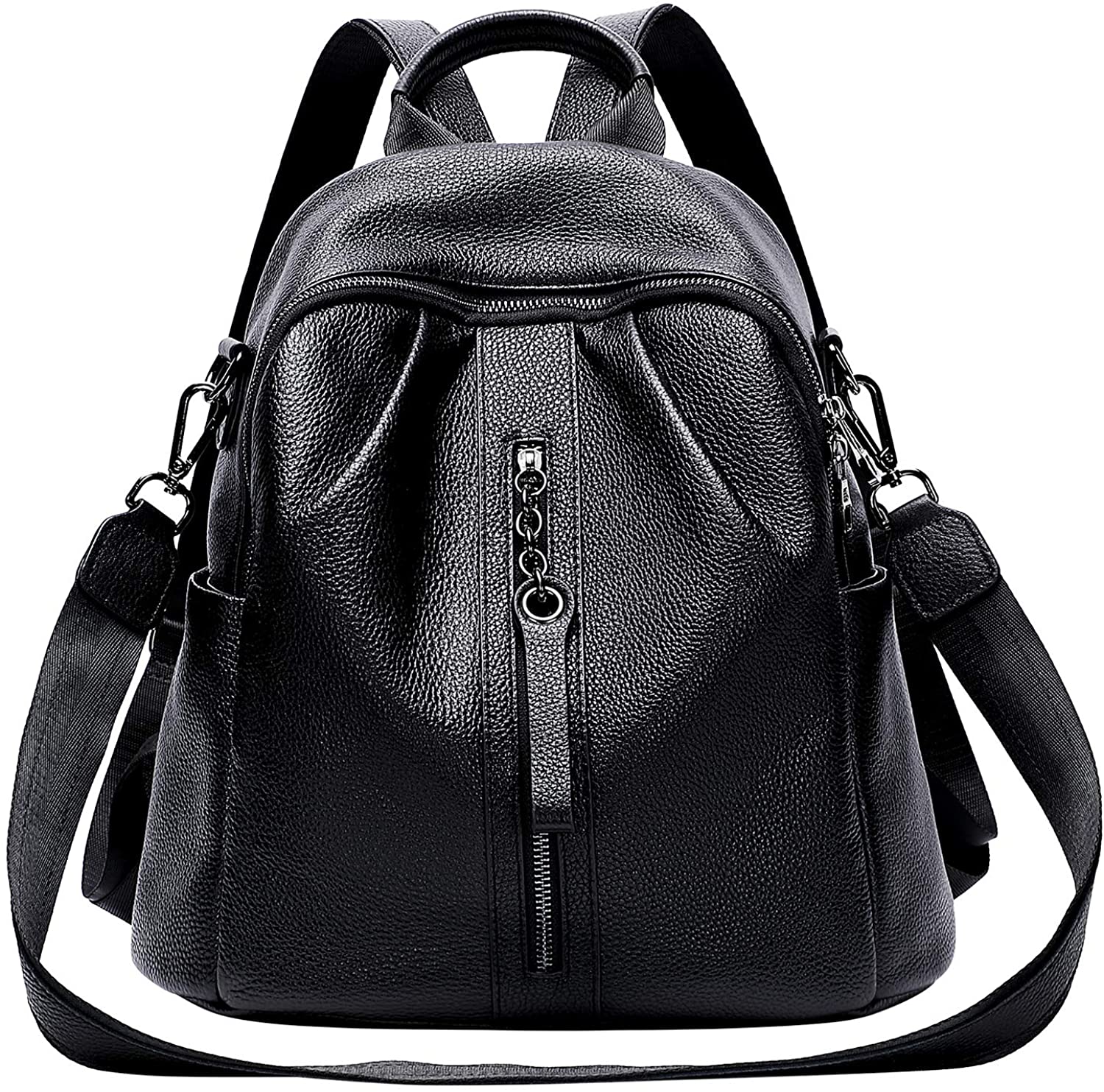 Price:$66.89    ALTOSY Soft Women Leather Backpack Purse Fashion Ladies Shoulder Handbag Travel Bag (S94 Black)  Clothing