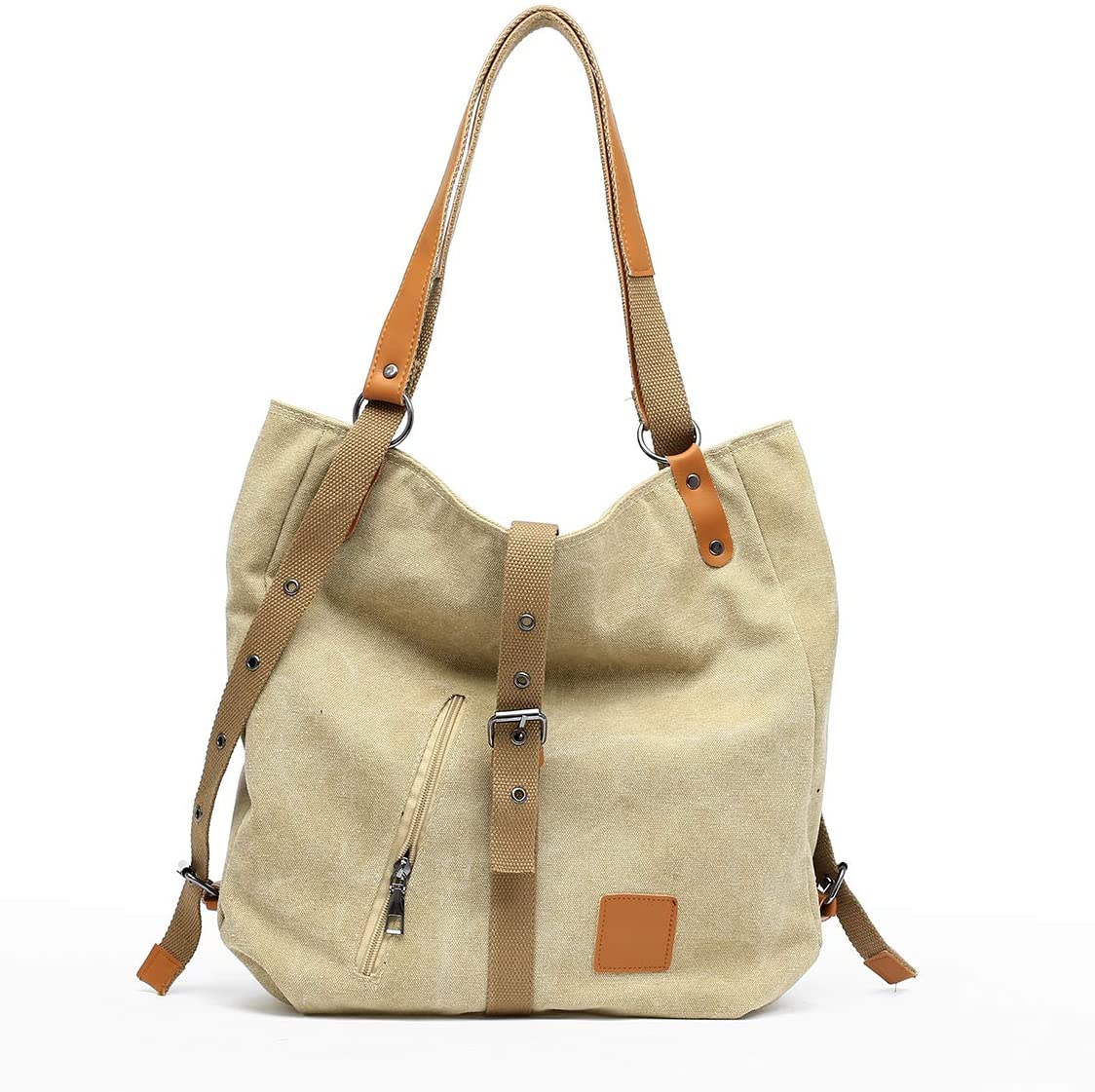 Price:$0.00    Esovio Women Canvas Tote Handbags Casual Shoulder Bag For Girls, Khaki  Clothing