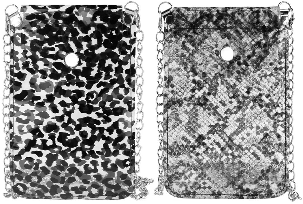 Price:$13.99    Crossbody Bags for Women, 2 Pack Crossbody Shoulder Bag with Animal Skin Pattern, Clear Purse Bags for Women  Clothing