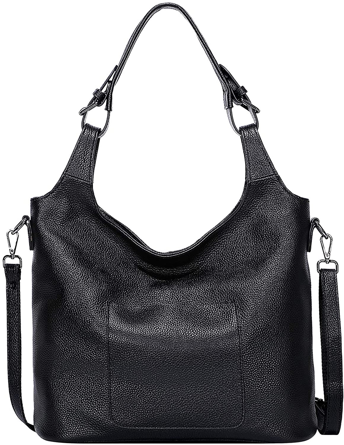 Price:$69.68    OVER EARTH Purses and Handbags for Women Soft Leather Shoulder Hobo Bag Ladies Crossbody Bag(O114E Black)  Clothing
