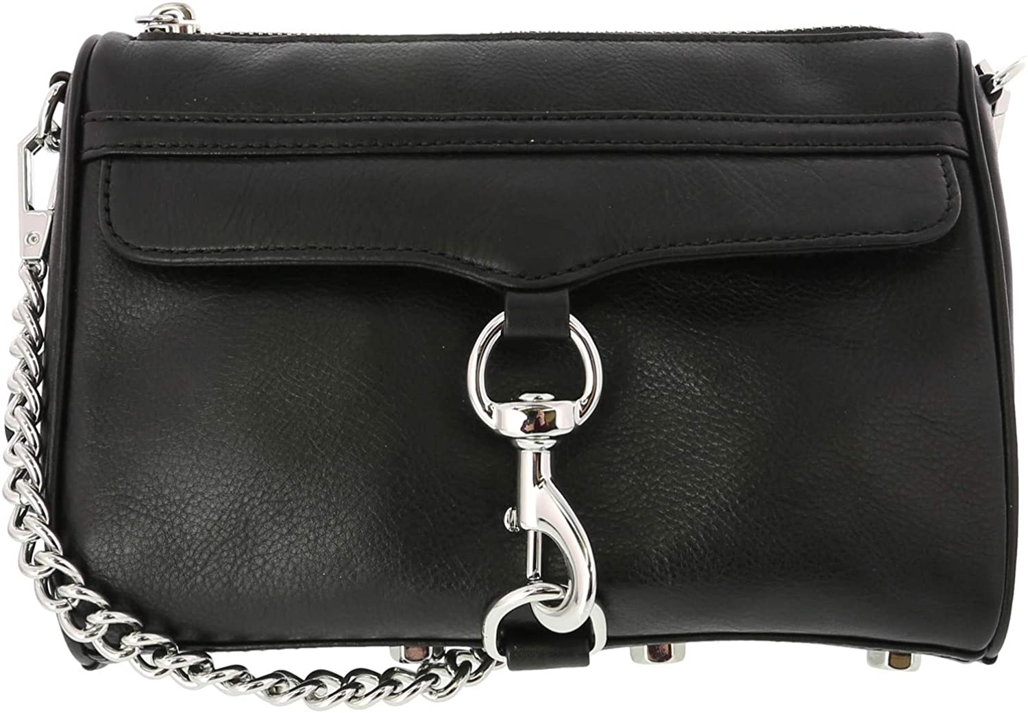 Price:$144.99 Rebecca Minkoff Mac Mini Leather Shoulder Bag, Black  Handbags   