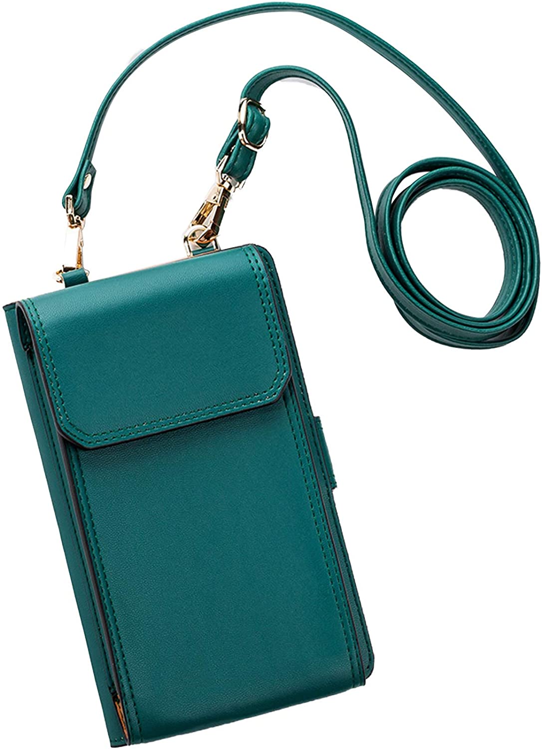 Price:$15.99 Riavika Wallet Cellphone Pouch Credit Card Crossbody Shoulder Bag with Adjustable Strap for Women Green  Handbags   