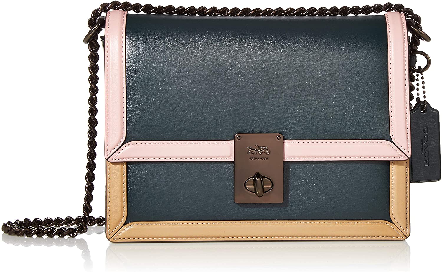 Price:$285.99 COACH Hutton Shoulder Bag V5/Pine Green Aurora Multi One Size  Handbags   