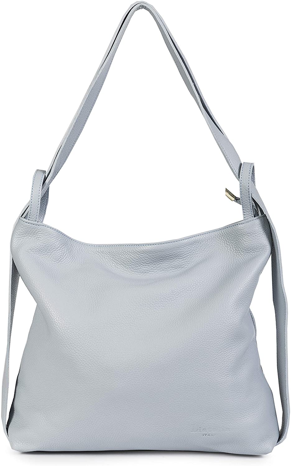 Price:$99.99    LiaTalia Womens Shoulder Backpack Bag - Mutiple Use Soft Italian Leather Handbag - Two in One Rucksack Bag - Nicole (Baby Blue)  Clothing