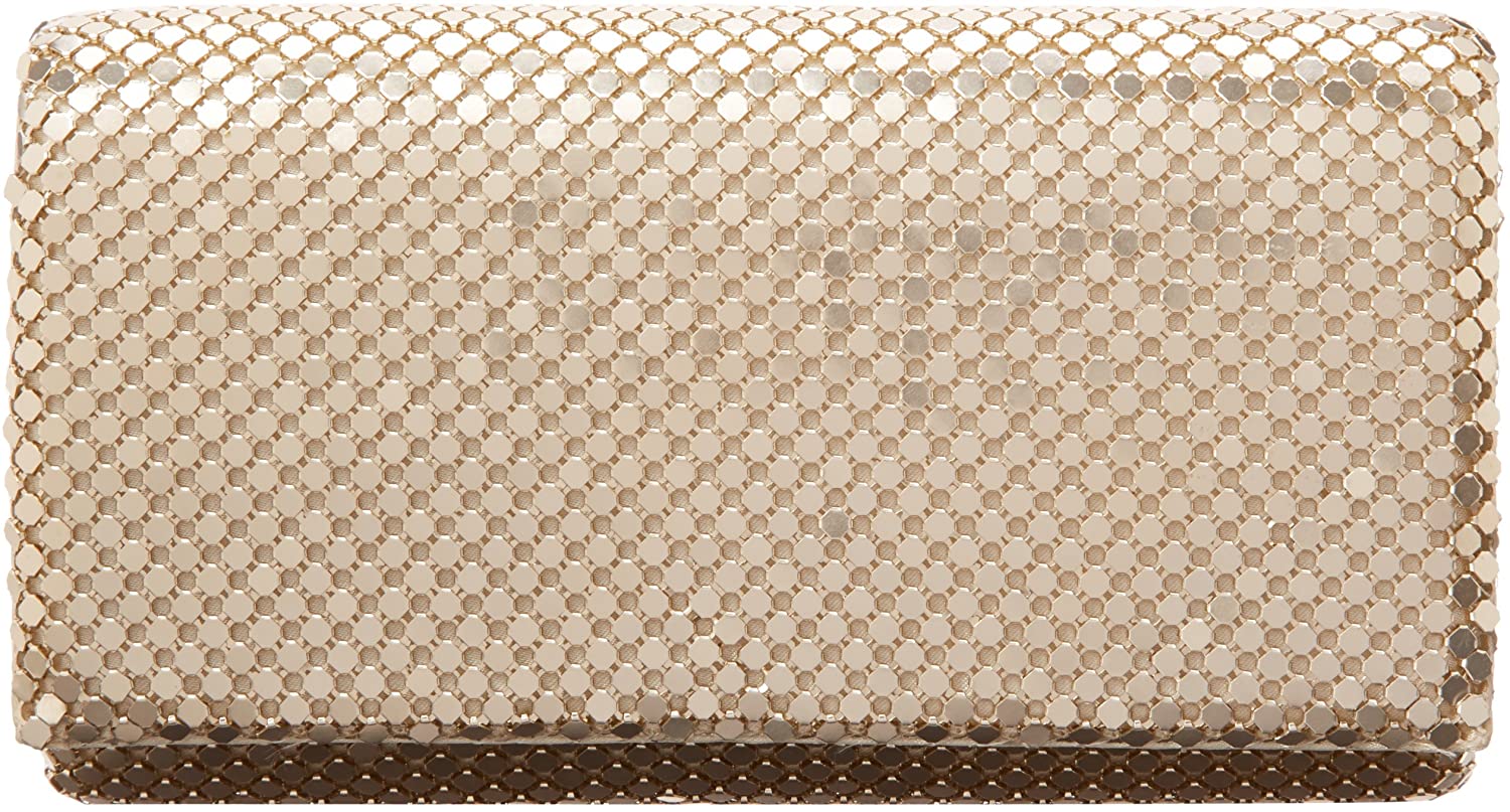 Price:$27.39 Jessica McClintock Womens Metal Mesh Roll Evening Bag Clutch Purse (Shoulder Chain Included 4.5" x 7.5" x 2")  Handbags   