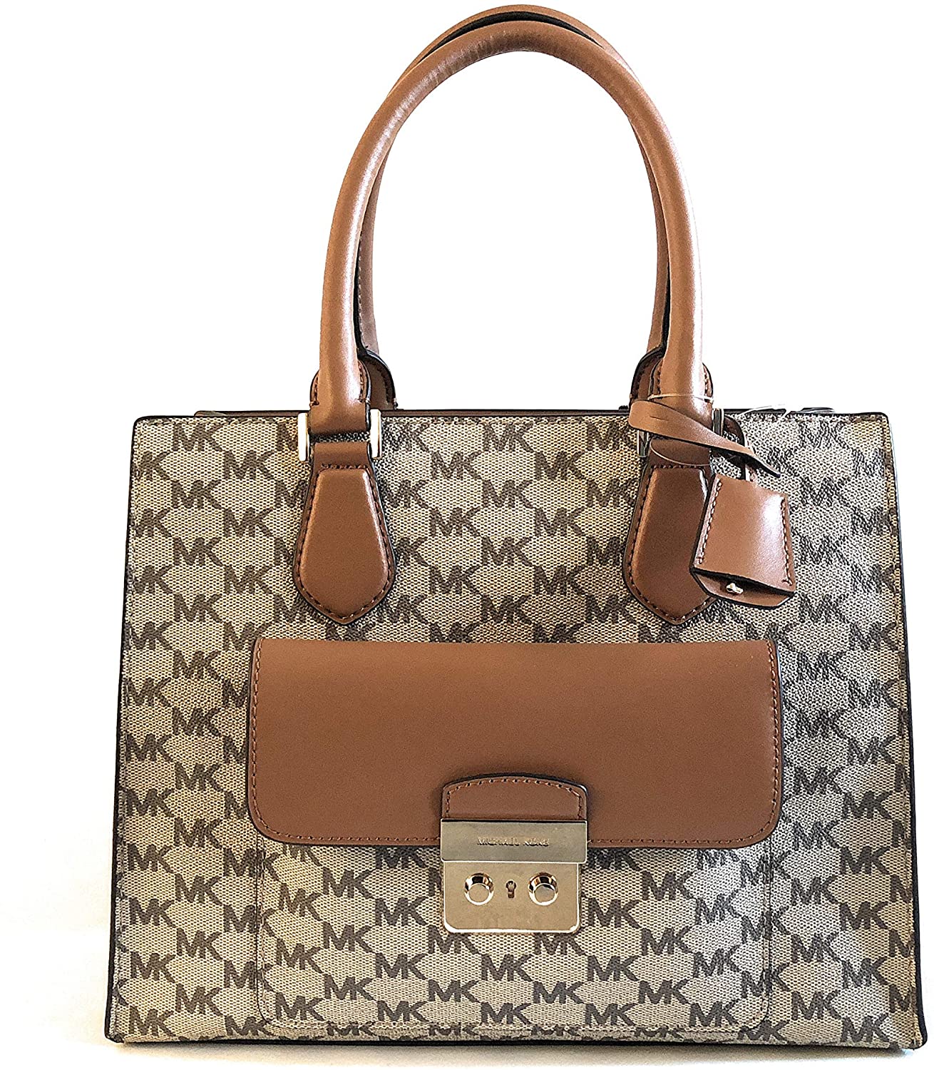 Price:$170.00 MICHAEL Michael Kors Women Bridgette Medium EW Tote (Nat/Acorn)  Handbags   