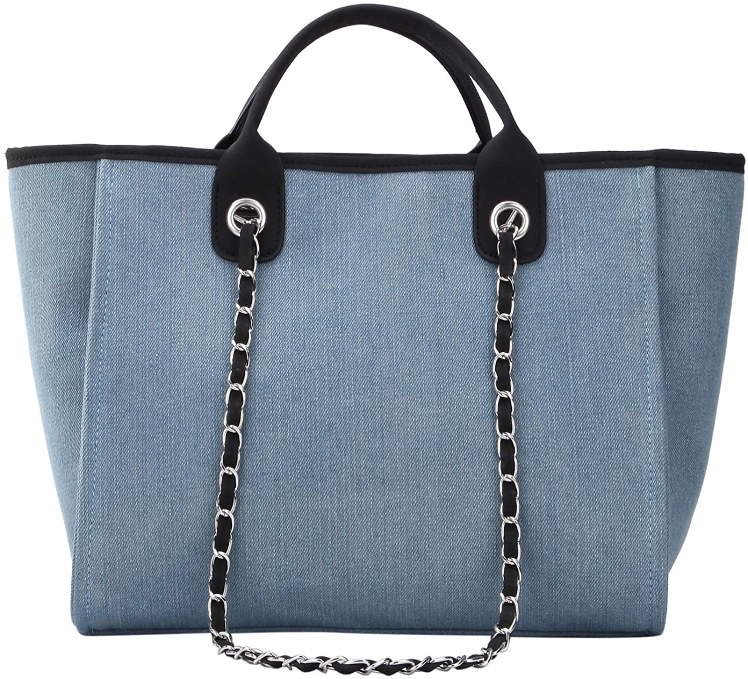 Price:$37.99    JOUDOO Woman Tote Bags PU Leather Handbags Ladies Shoulder Bags Zipper Satchel Bag Purse (blue 1)  Clothing