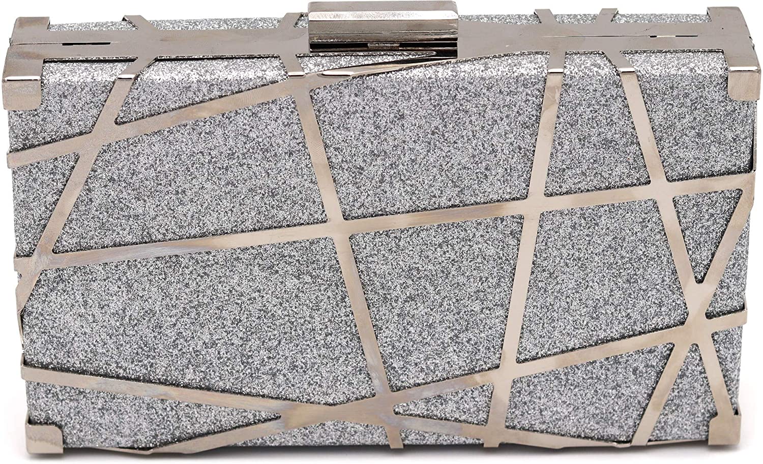 Price:$14.99 Small Silver Glitter Shoulder Evening Bag  Handbags   