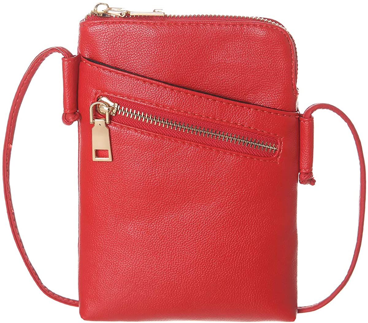 Price:$14.99 Cell Phone Purse AOCINA Multi-Pocket Small Crossbody Bag Shoulder Handbag Wallet For Women(Red)  Handbags   
