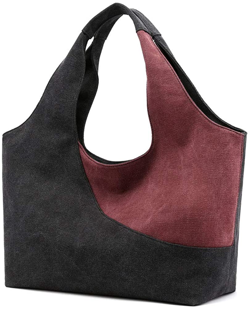 Price:$18.99    Women's Canvas Handbags Casual Vintage Shoulder Bags Daily Purse Top Handle Tote, Purple  Clothing