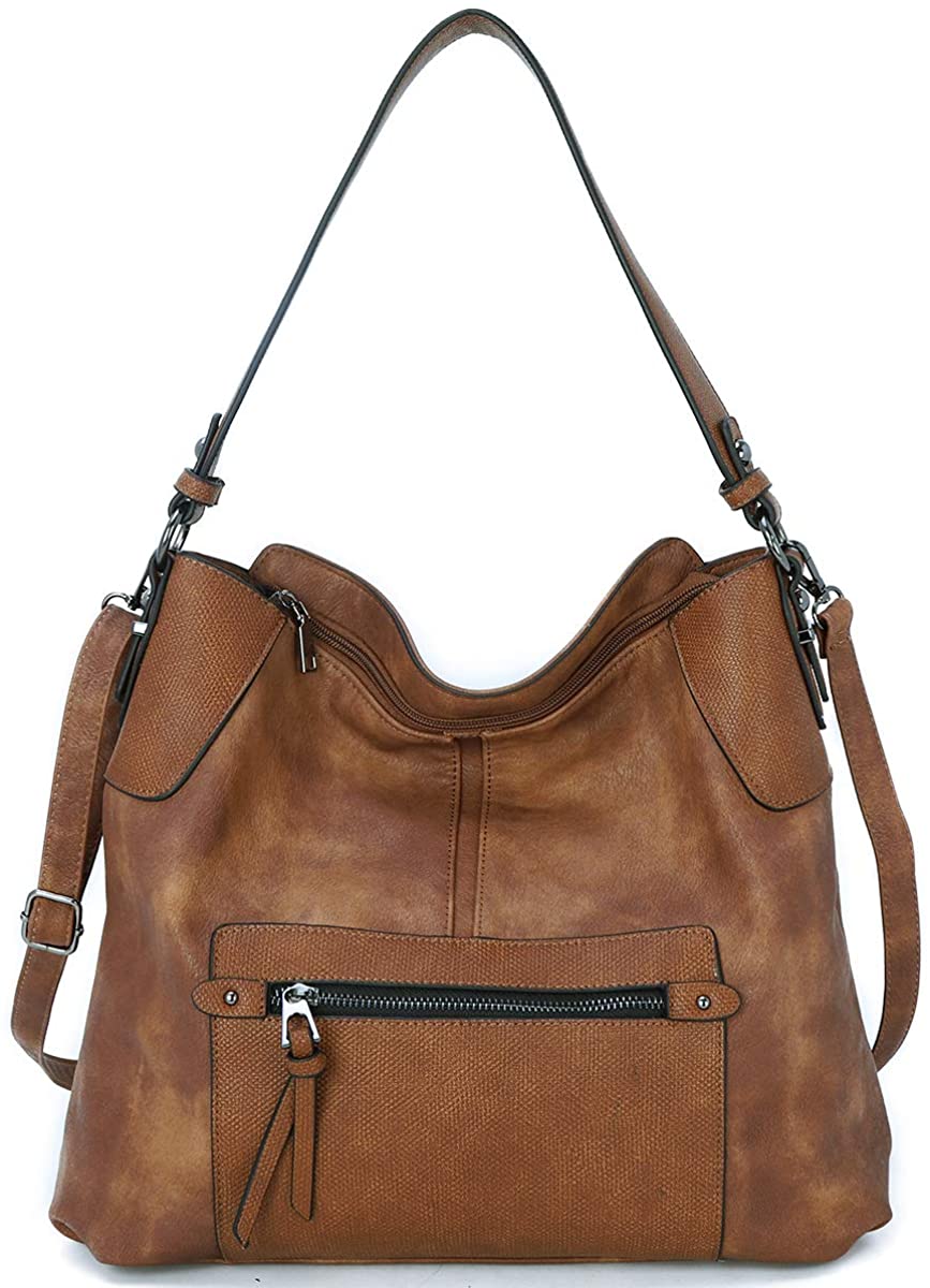 Price:$37.98 KL928 Womens Purses and Handbags PU Leather Shoulder Bag Waterproof Hobo Bags for Women Large (Brown-91)  Handbags   