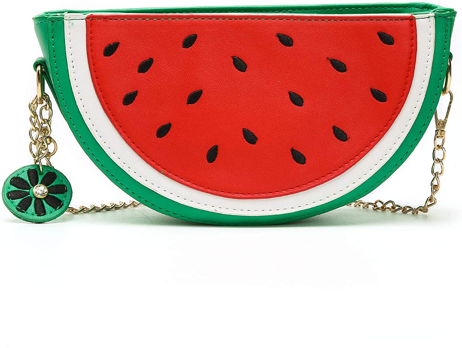 Price:$13.99 Summer Beach Bag for Womens Cute Watermelon Small Phone Purse Wallet with Shoulder Strap  Handbags   