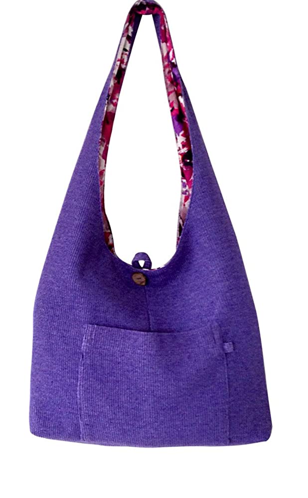 Price:$25.00    Purple Shoulder Bag for Women - Great Tote Bag for Travel, School, Work, Gym, Shopping- Lightweight and Foldable Fabric Carryall- Floral -Perfect for Traveling  Clothing