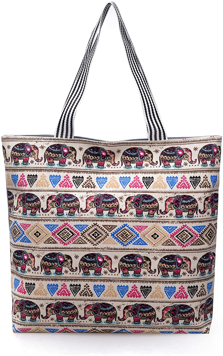 Price:$13.99    LINJUN Women's Canvas Shoulder Hand Bag Tote Bag (cai m zu)  Clothing