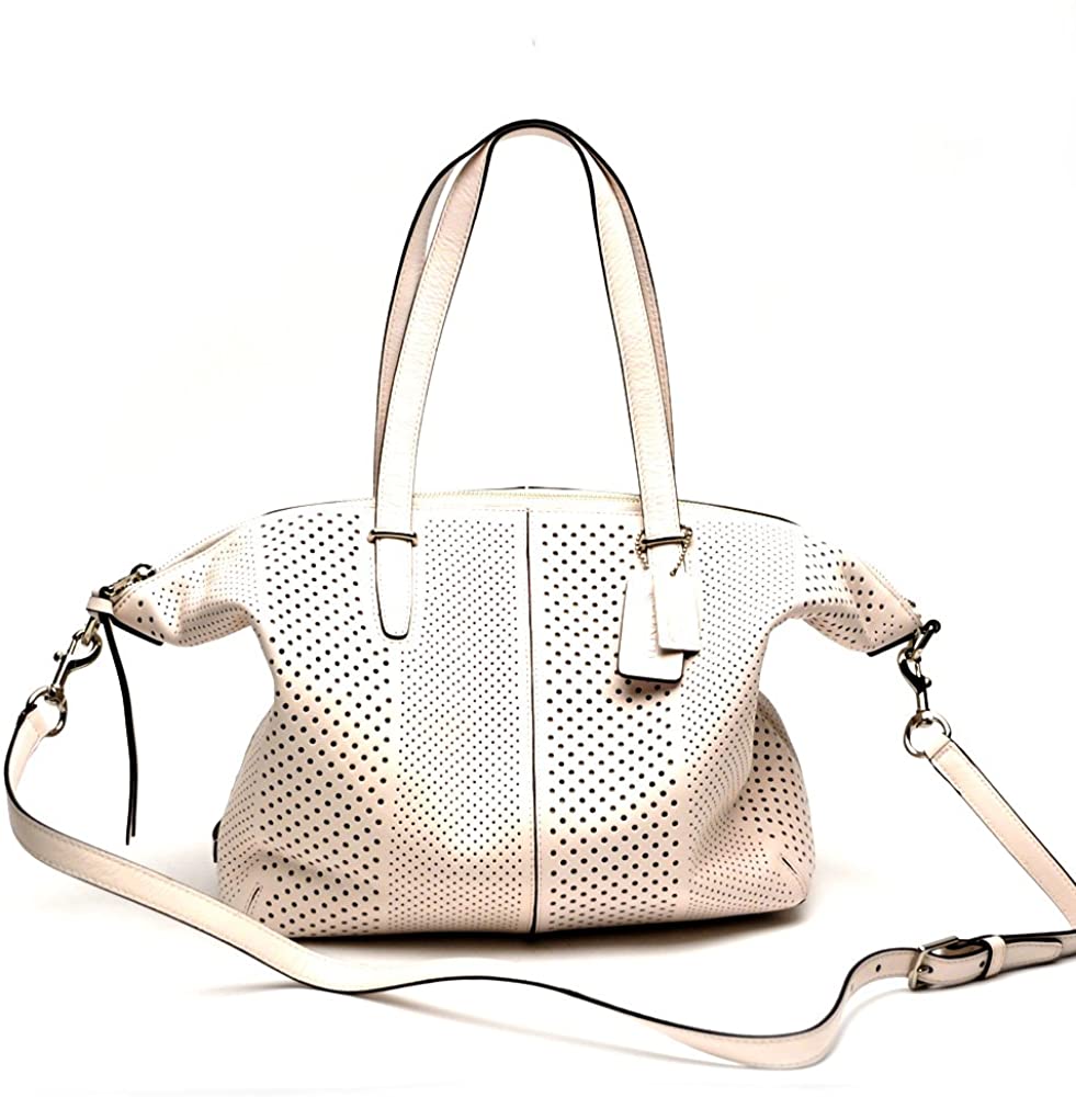 Price:$315.00    Coach Bleecker Cooper Satchel In Perforated Leather  Clothing