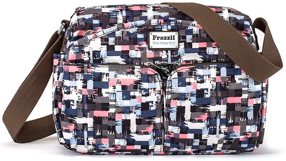 Price:$59.99 Frazzil Women Nylon Crossbody Bags Waterproof Messenger Bags Multi Pocket Handbags and Purses Light Shoulder Bag for Travel Work Casual  Handbags   