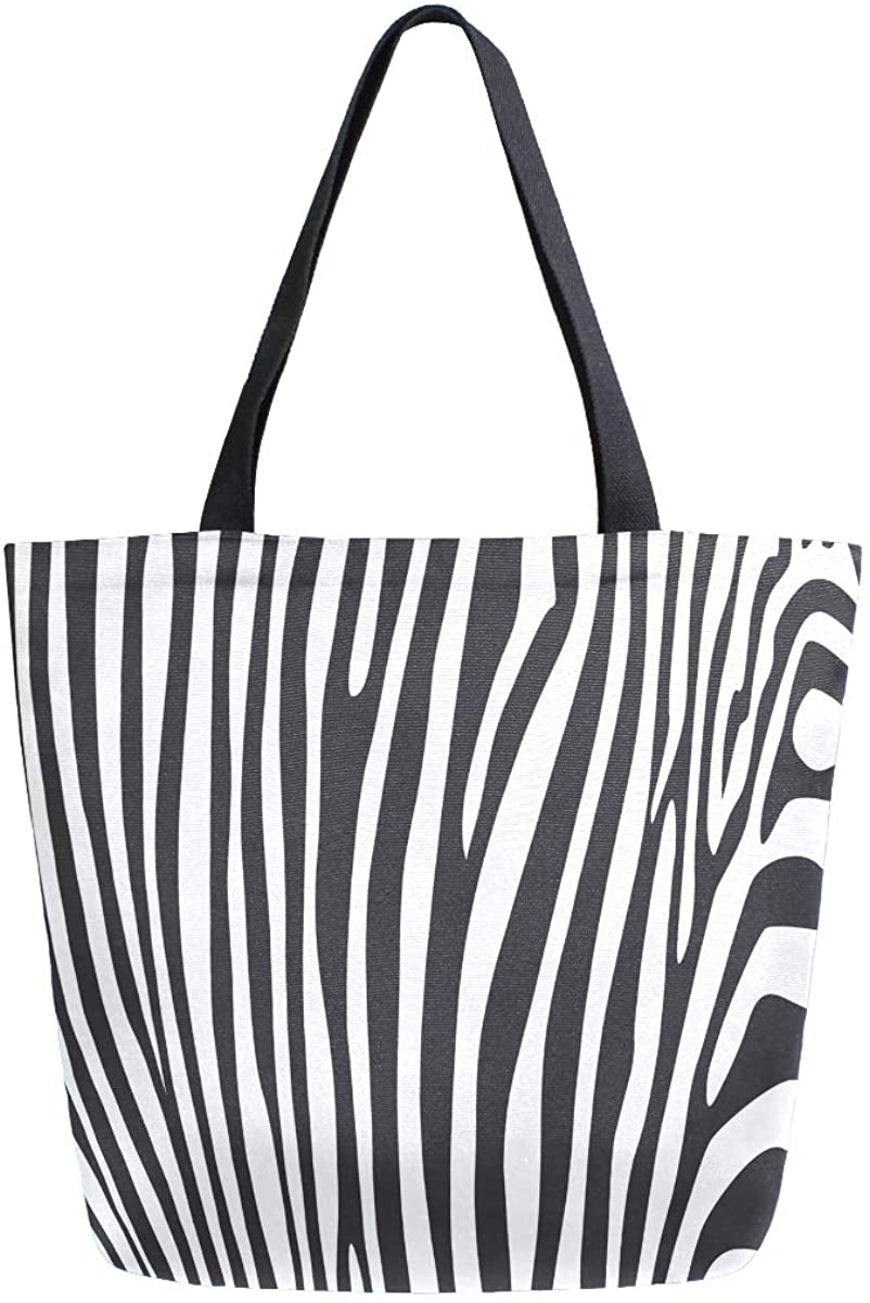 Price:$0.00    Purse Pack Shoulder Bag Satchel Handbag for Women Work Simple Art Zebra Stripes Pattern Shopping  Clothing