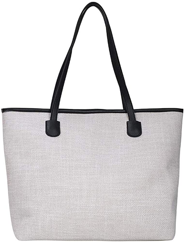 Price:$13.99    Women's Shoulder Bag Fashion Cotton Canvas Tote Bag, Teacher Tote With Zipper, Top Handle Bag for Daily Work Travel khaki (khaki)  Clothing
