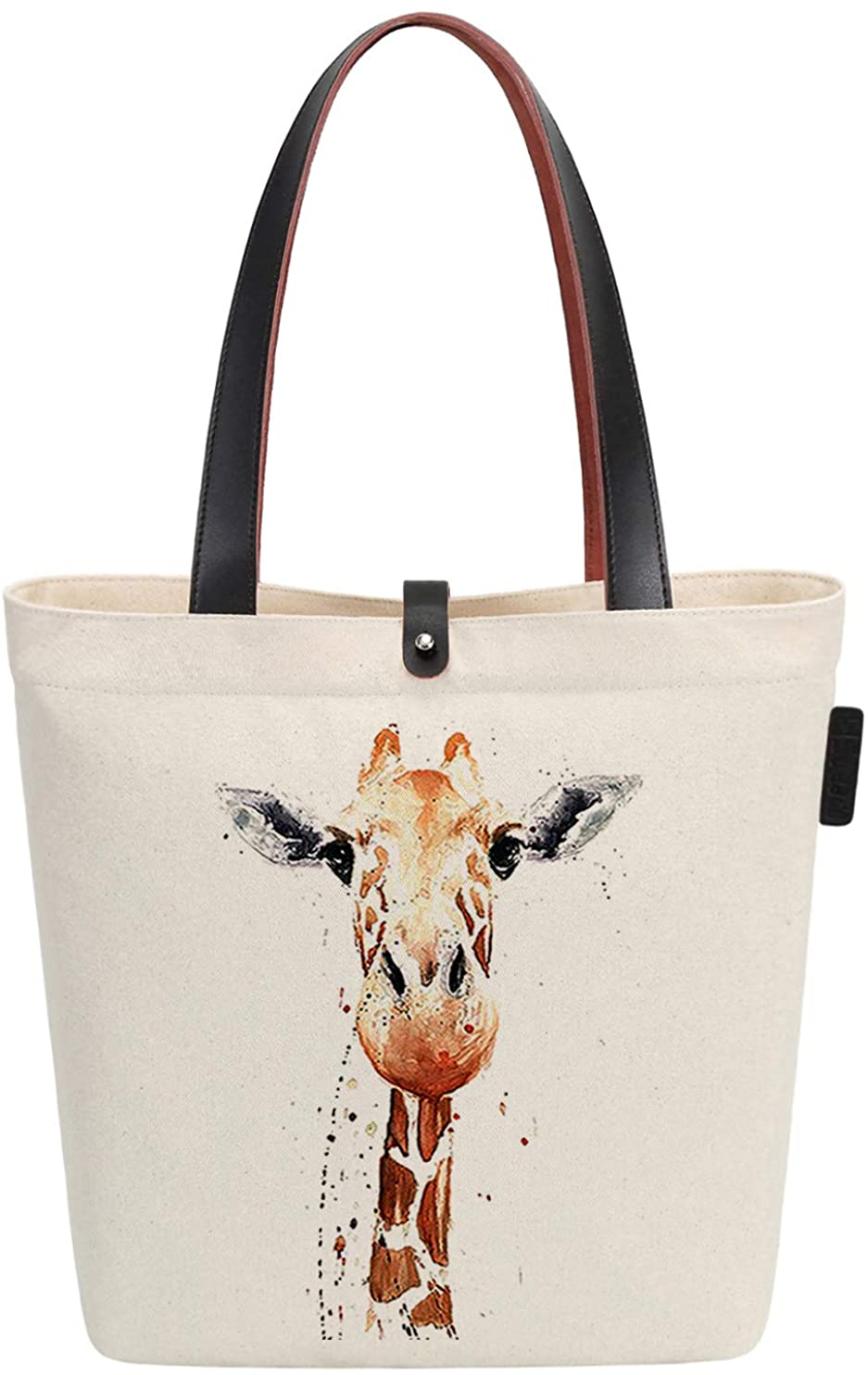 Price:$18.96    So'each Women's Animal Giraffe Art Graphic Canvas Handbag Tote Shoulder Bag  Clothing