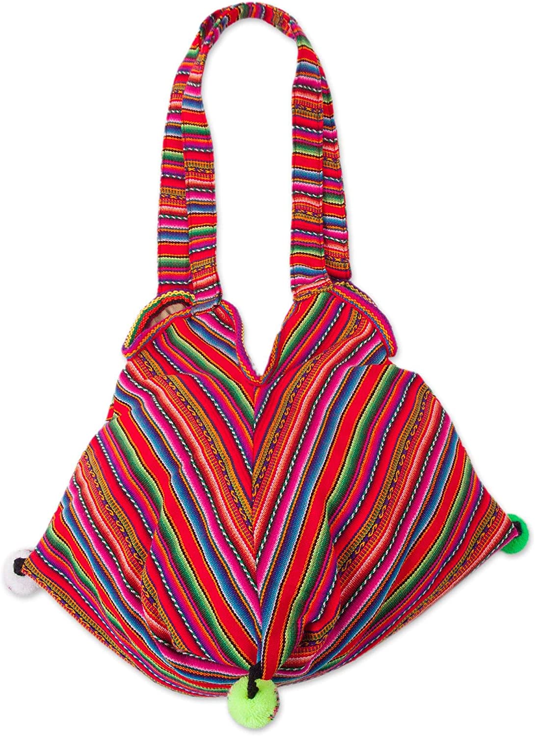 Price:$57.99 NOVICA Multicolor Handwoven Shoulder Bag, Colorful Carnival'  Handbags   