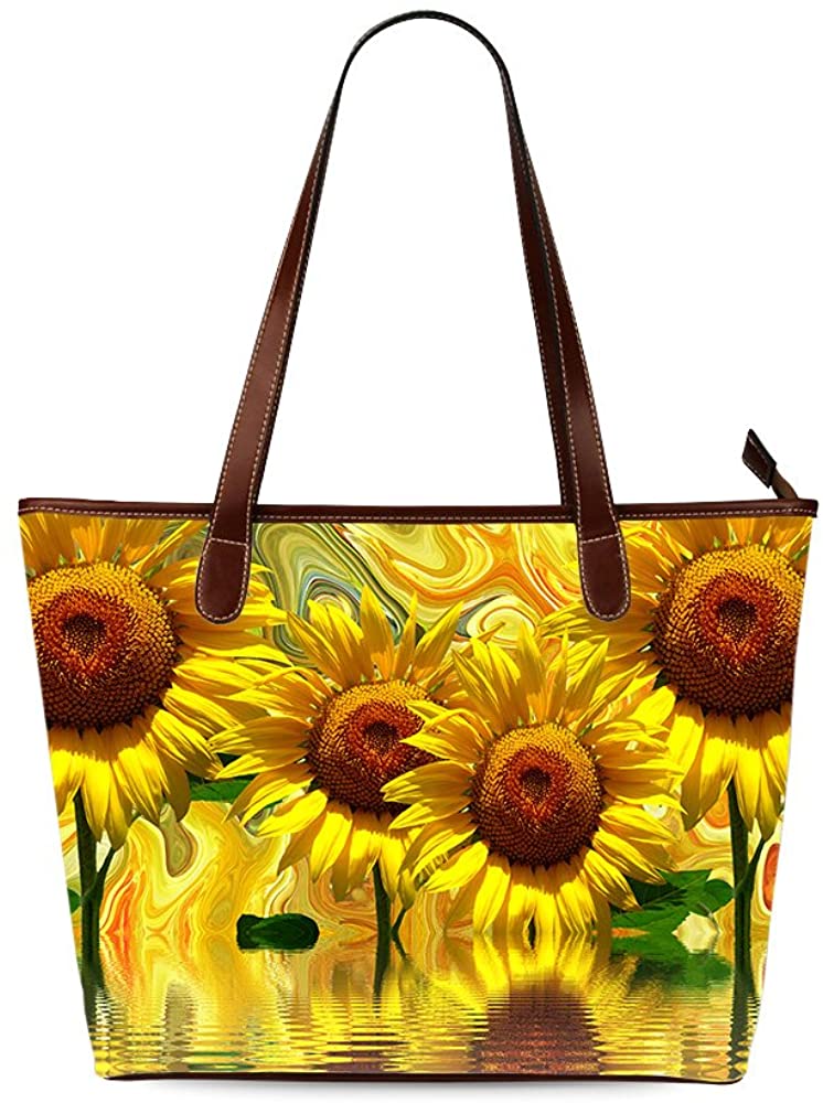 Price:$39.99    Shoulder Tote Bag for Women, Sunflowers Shoulder Bag Handbag Two-sided Printing  Clothing