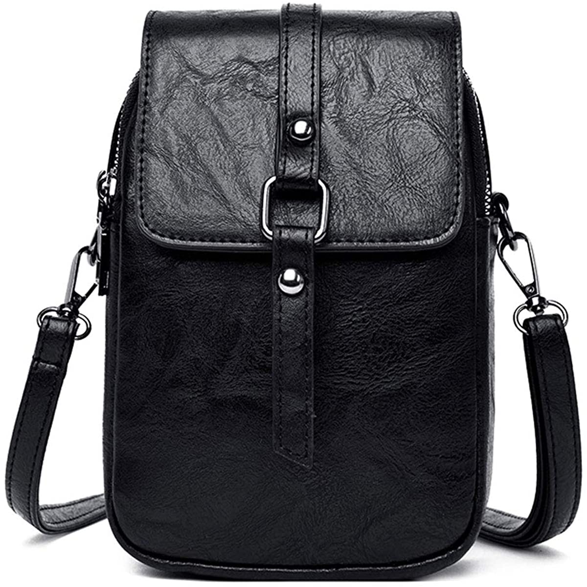 Price:$15.69 LassZone Women Small Shoulder Phone Wallet Purse Vintage PU leather Crossbody Phone Bag Retro Cell Phone Handbag  Handbags   
